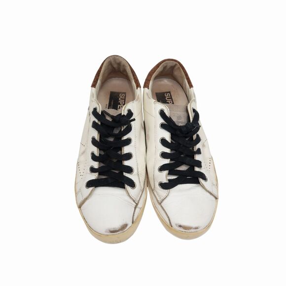 Golden Goose Leather Suede Trim Superstar Low Top Lace Up Sneaker White Size 39 - Picture 4 of 9